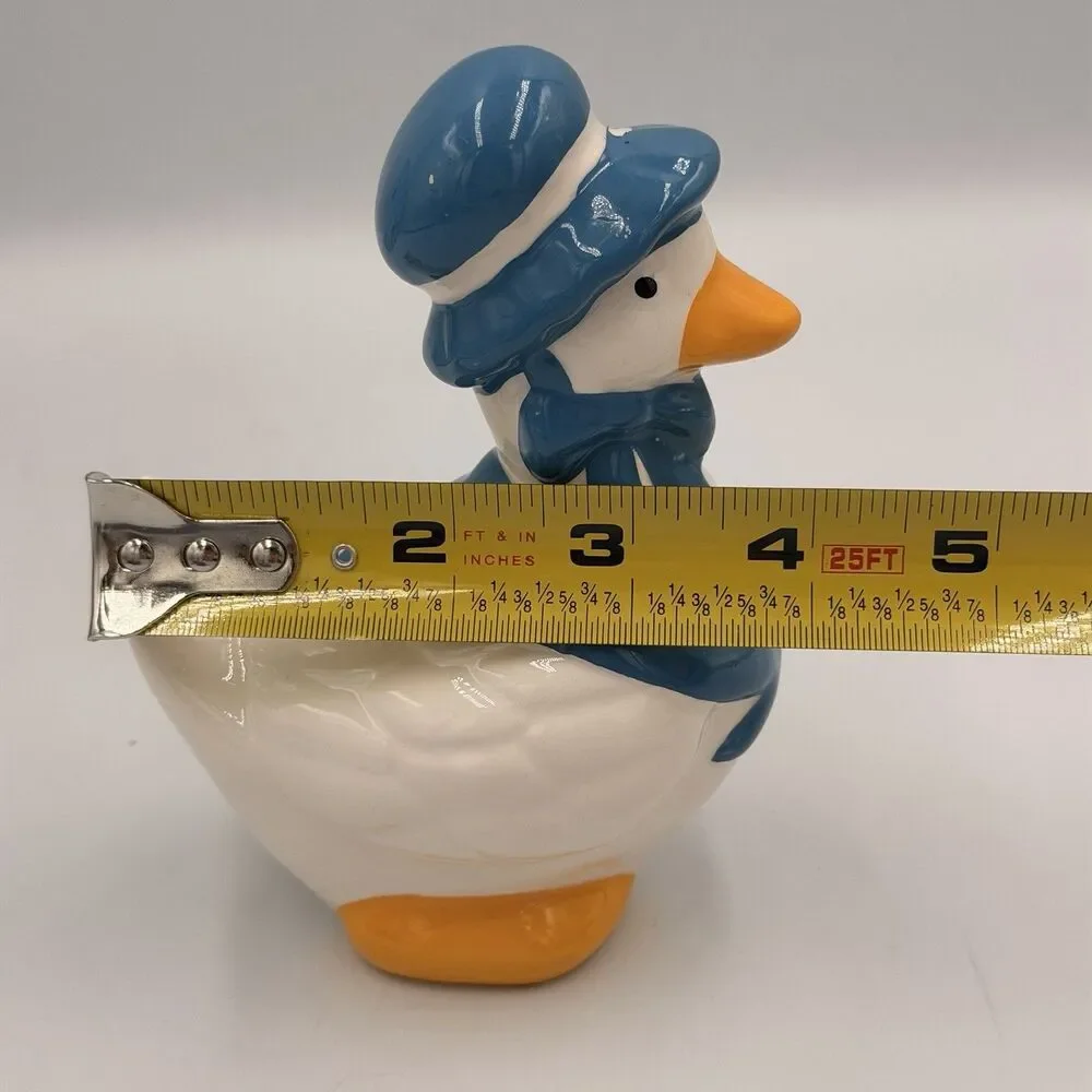 Vintage Country Duck Goose Scouring Pad Sponge Holder Ceramic w/ Box Taiwan